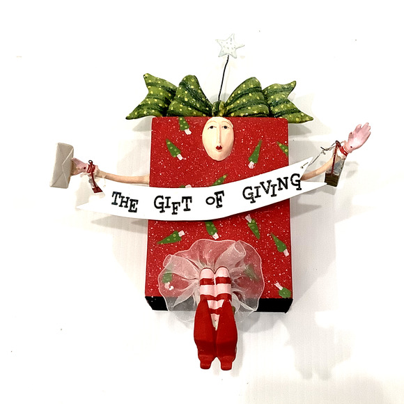 Krinkles * THE GIFT of GIVING * STOCKING HOLDER Patience Brewster Dept 56 - Picture 2 of 5